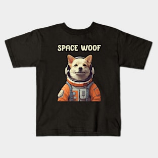 Astronaut dog in space Kids T-Shirt